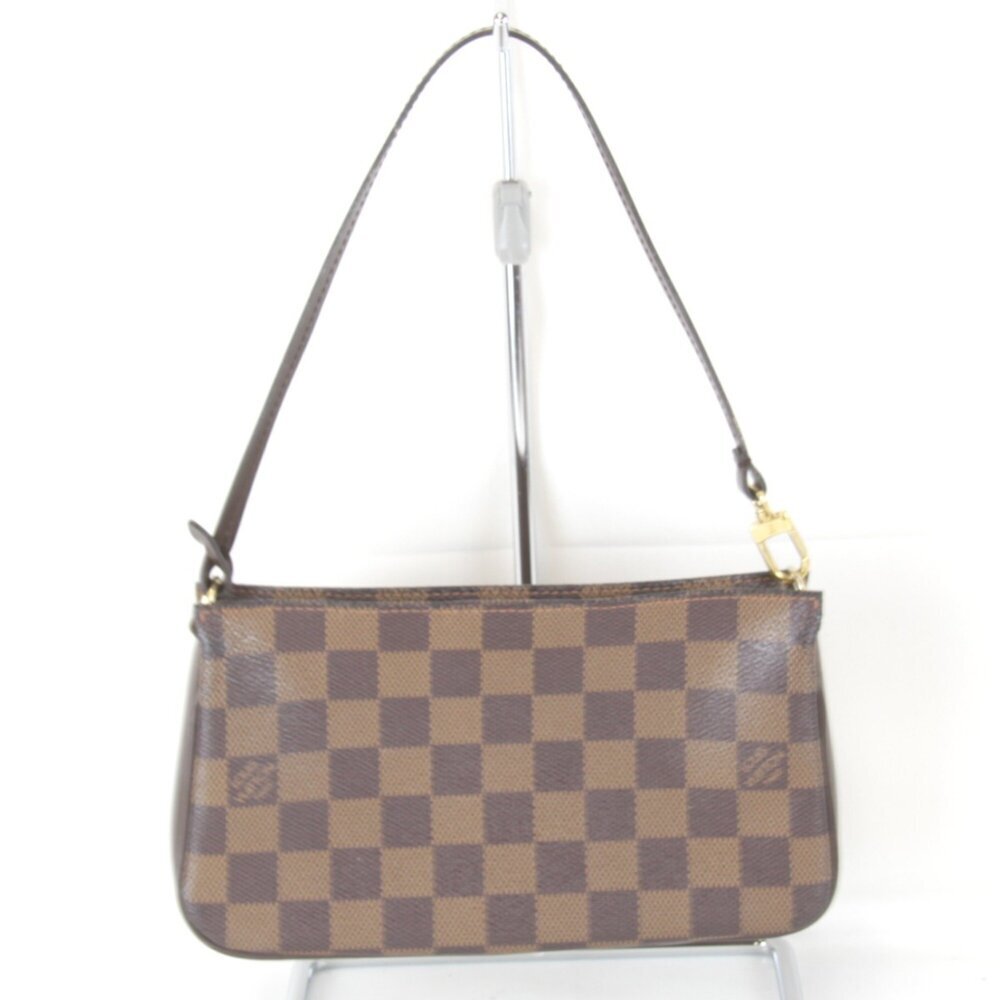LOUIS VUITTON Authentic Brown Damier Canvas Pochette Pouch - Picture 2 of 10